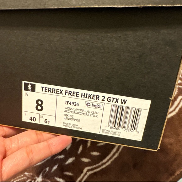 NWT Adidas Terrex Free Hiker 2 Gtx Women’s 8 Hiking shoes Purple Gray - Picture 8 of 16